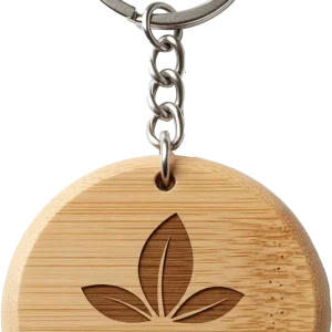 Bamboo Keychain Round