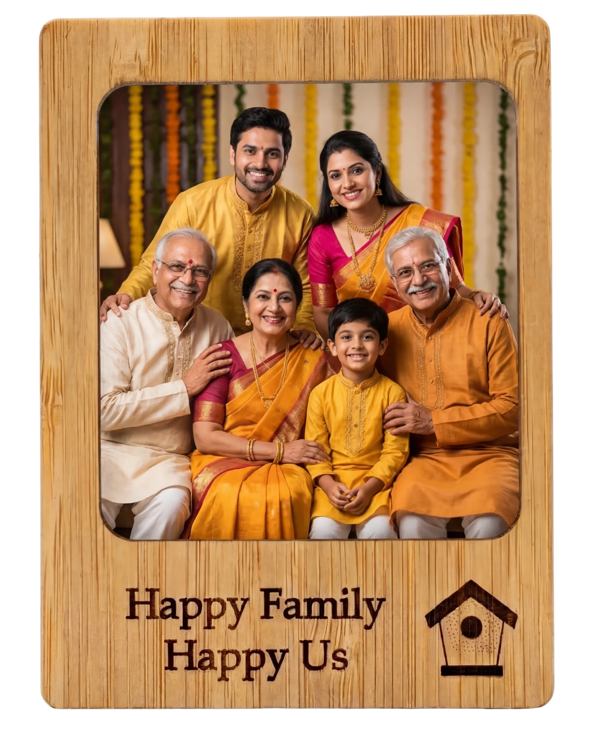 Bamboo Custom Photo Frame Magnet