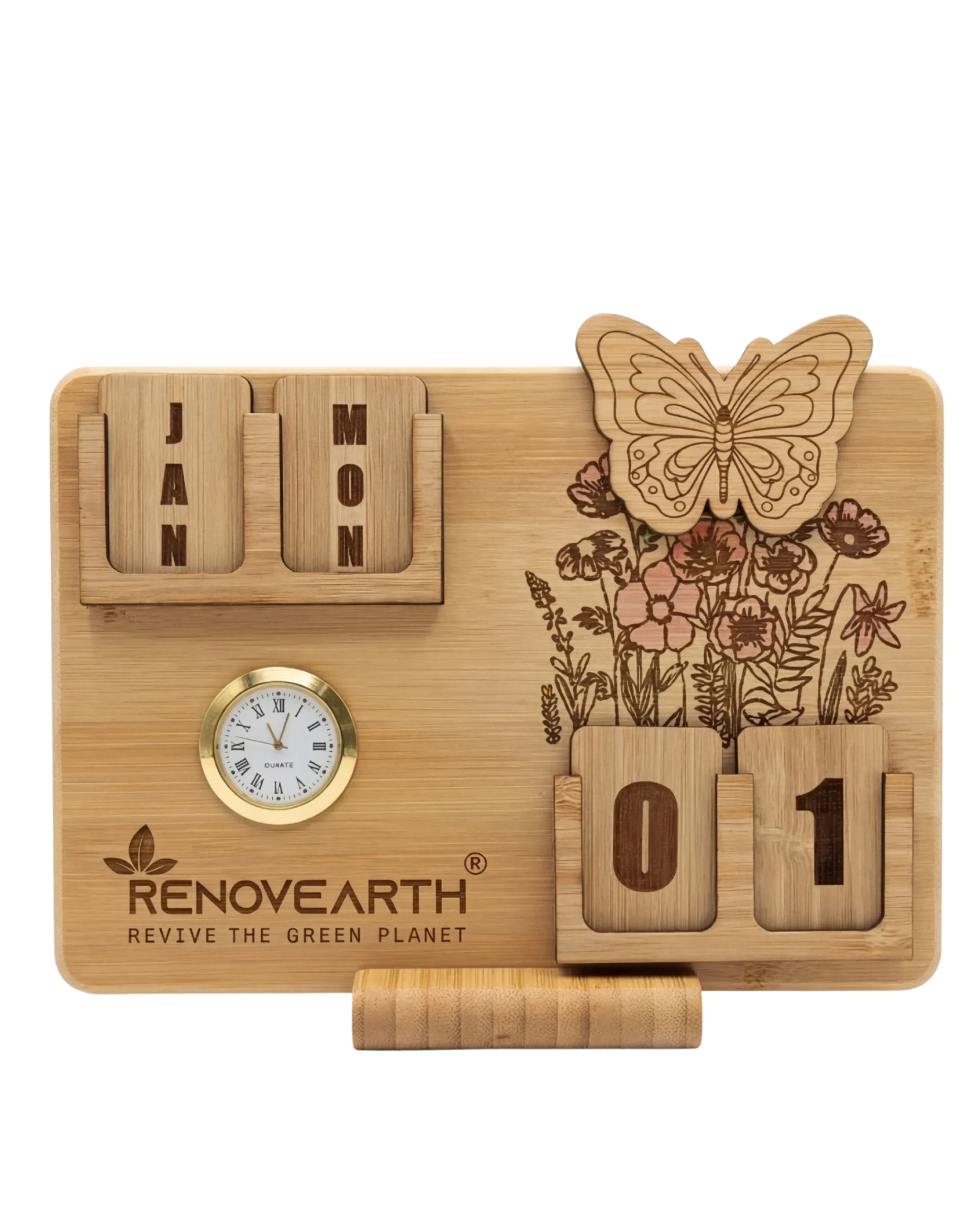 Bamboo Lifetime 3D Calendar with Watch