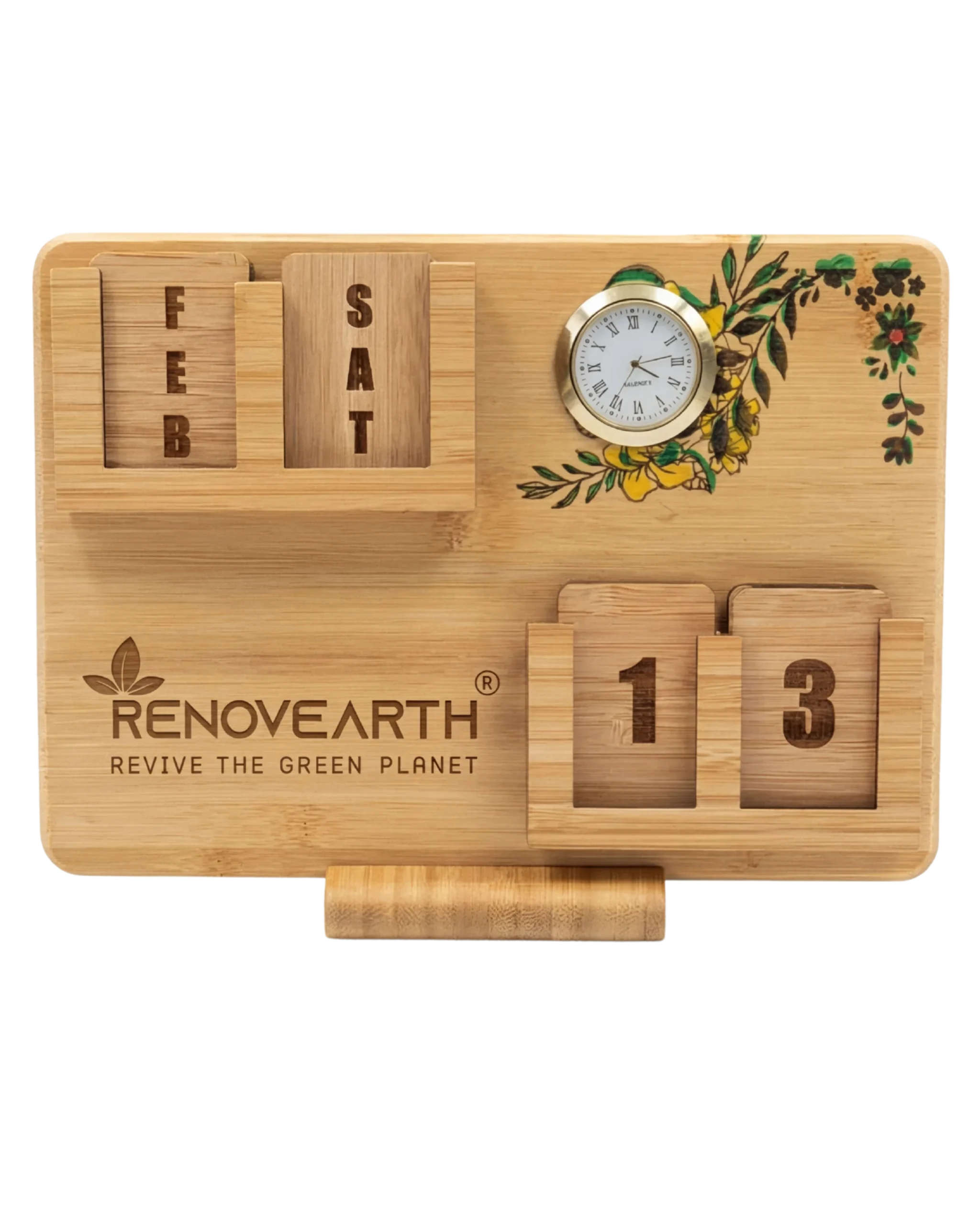 Bamboo Lifetime Calendar with Watch