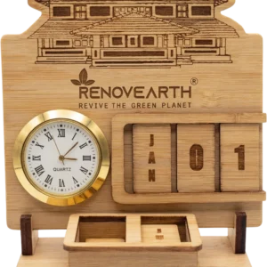 Bamboo Calendar with 3D Box and Watch
