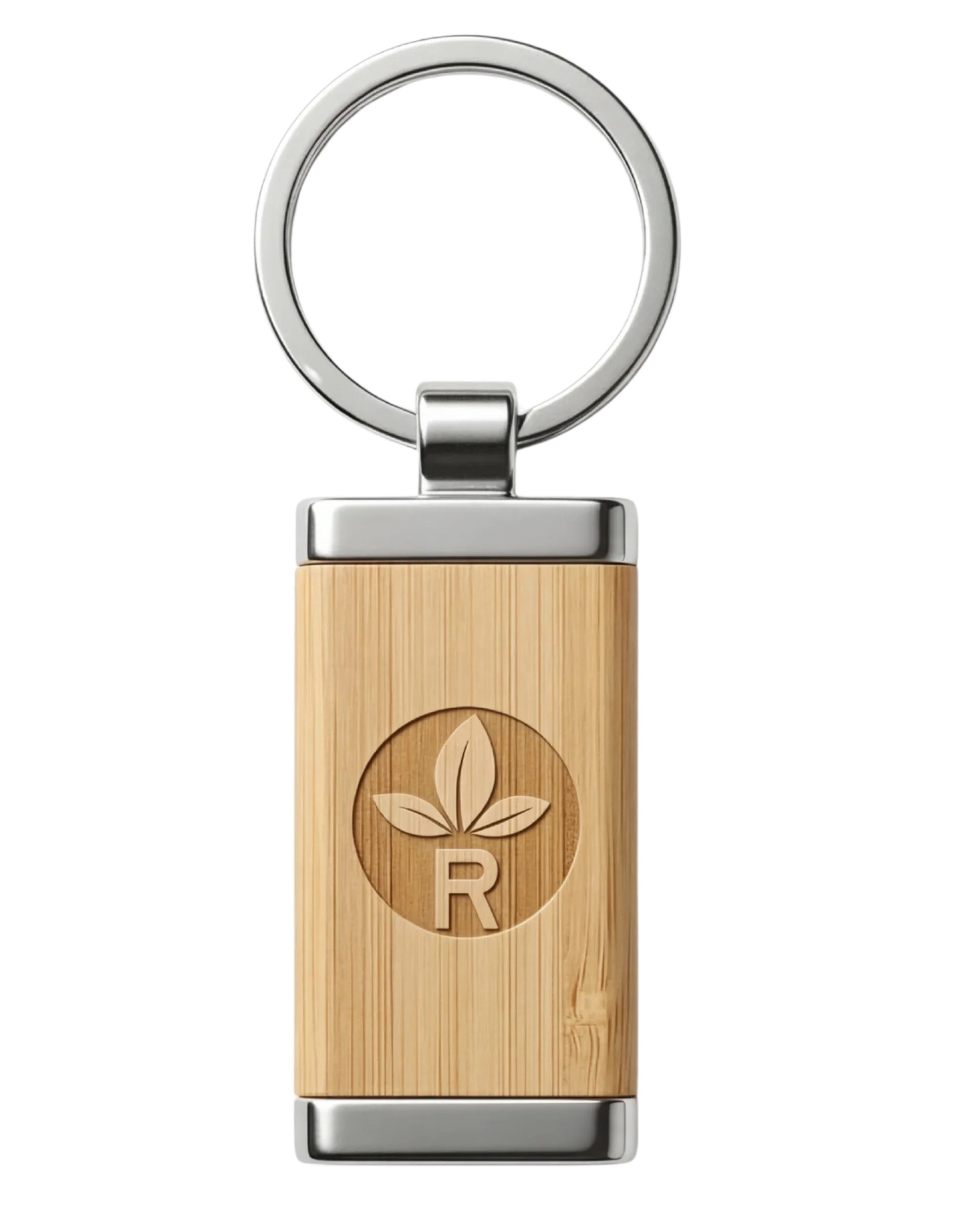 Bamboo Keychain Square