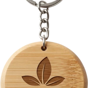 Bamboo Keychain Round