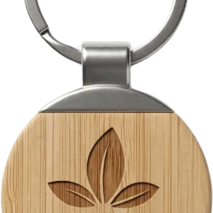 Bamboo Keychain Semi Circle