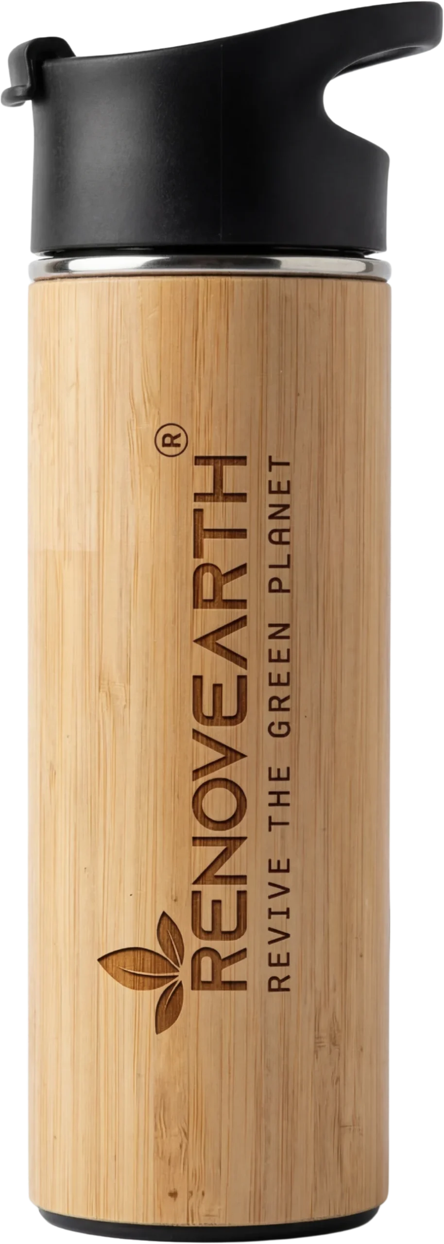Bamboo Steel Bottle with Sipper (480ML)