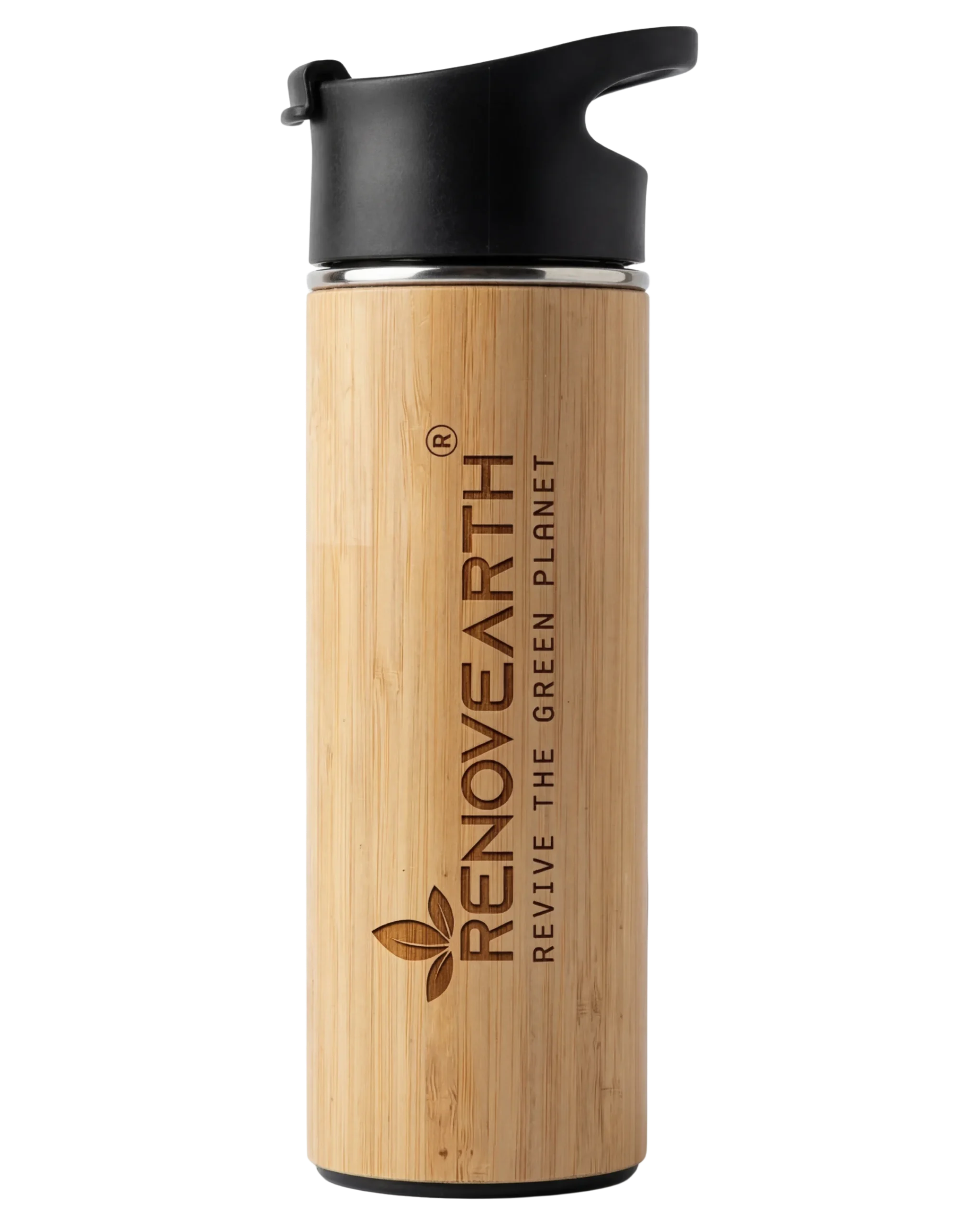 Bamboo Steel Bottle with Sipper (480ML)