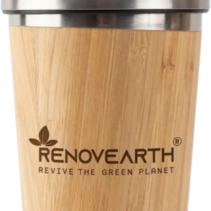 Bamboo Steel Mug with Straw (380ML)