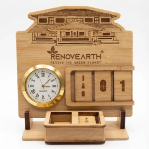 Bamboo Calendar with 3D Box and Watch