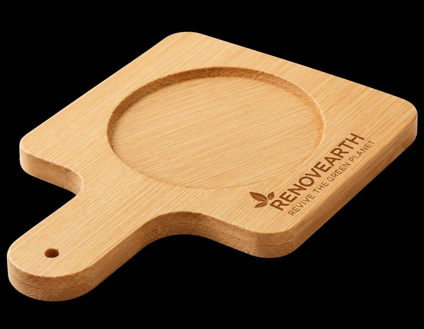 Bamboo Coaster With Handle