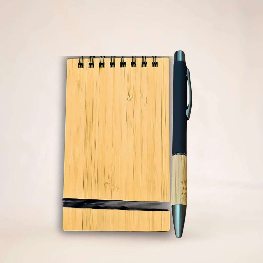 Mini Bamboo Notebook with Bamboo Pen