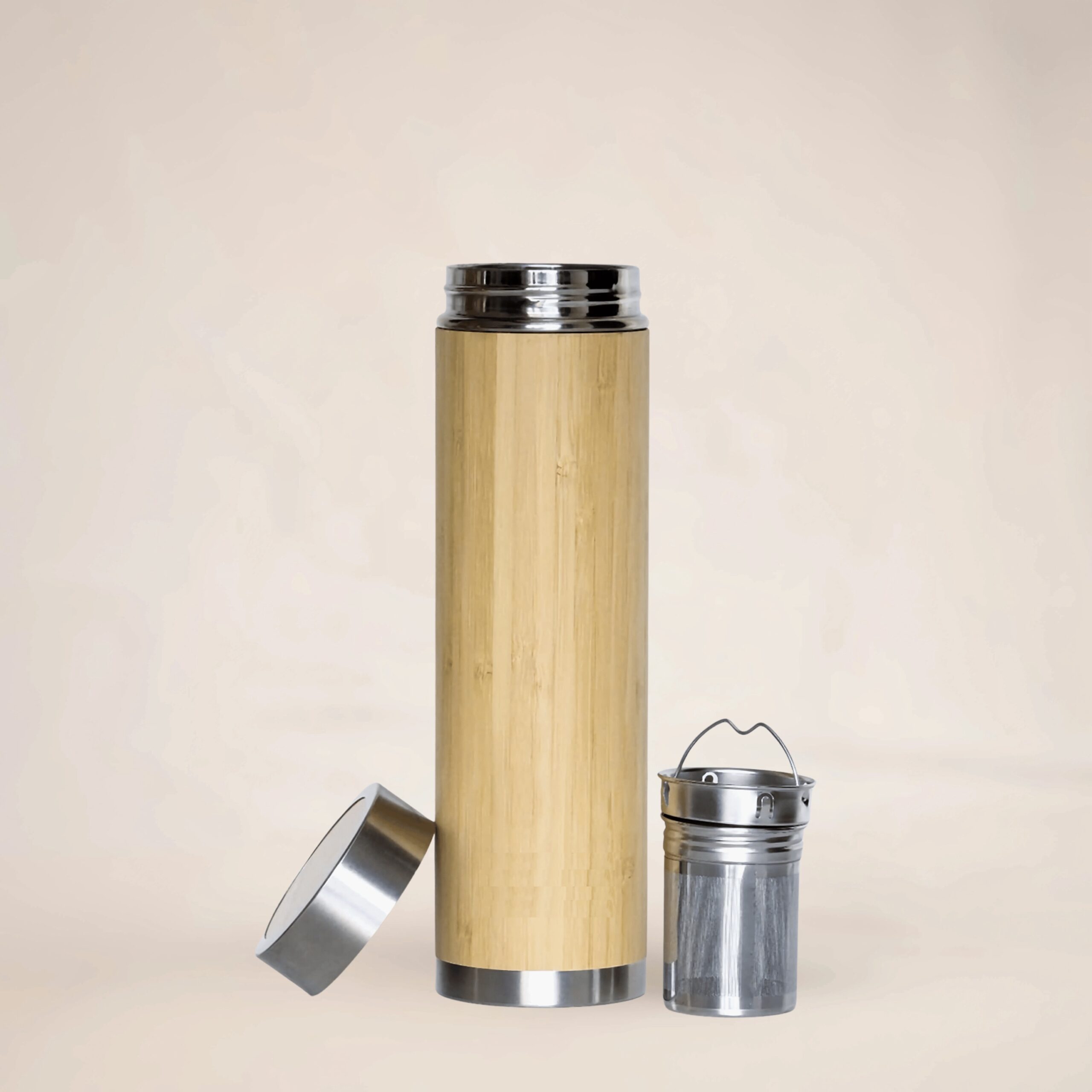 Bamboo Stainless Steel Bottle 500 ML